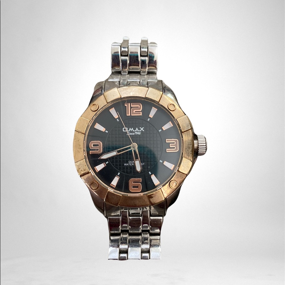 Men’s Omax Silver Watch Standard Face